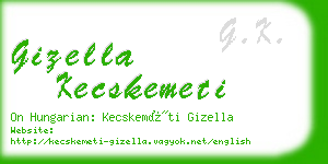 gizella kecskemeti business card